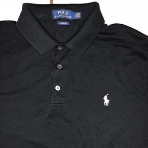 Polo Ralph Lauren Custom Fit Men Sz L Black Shirt